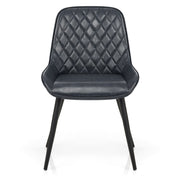 Silla Cuero Sintético Anticado - Lincoln Azul Oscuro