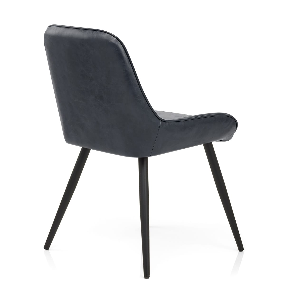 Silla Cuero Sintético Anticado - Lincoln Azul Oscuro