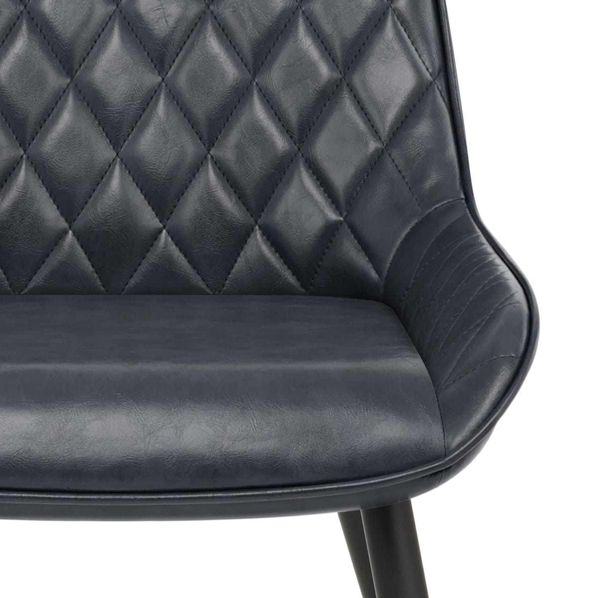 Silla Cuero Sintético Anticado - Lincoln Azul Oscuro