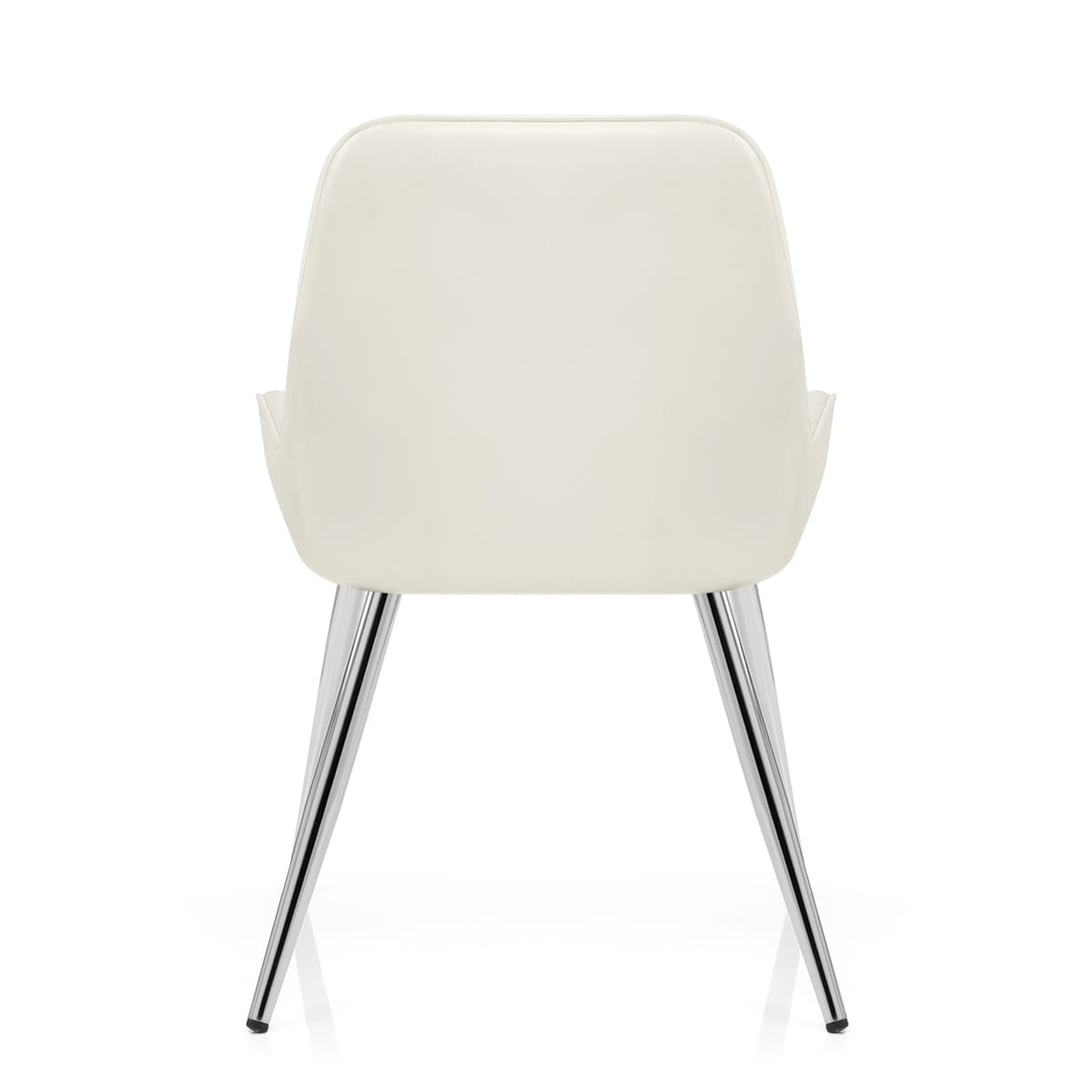 Silla Cuero Sintético Anticado Cromo - Lincoln Crema