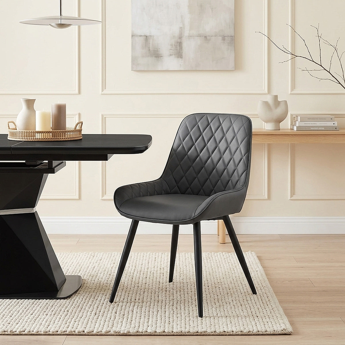 Silla Cuero Sintético - Lincoln Gris