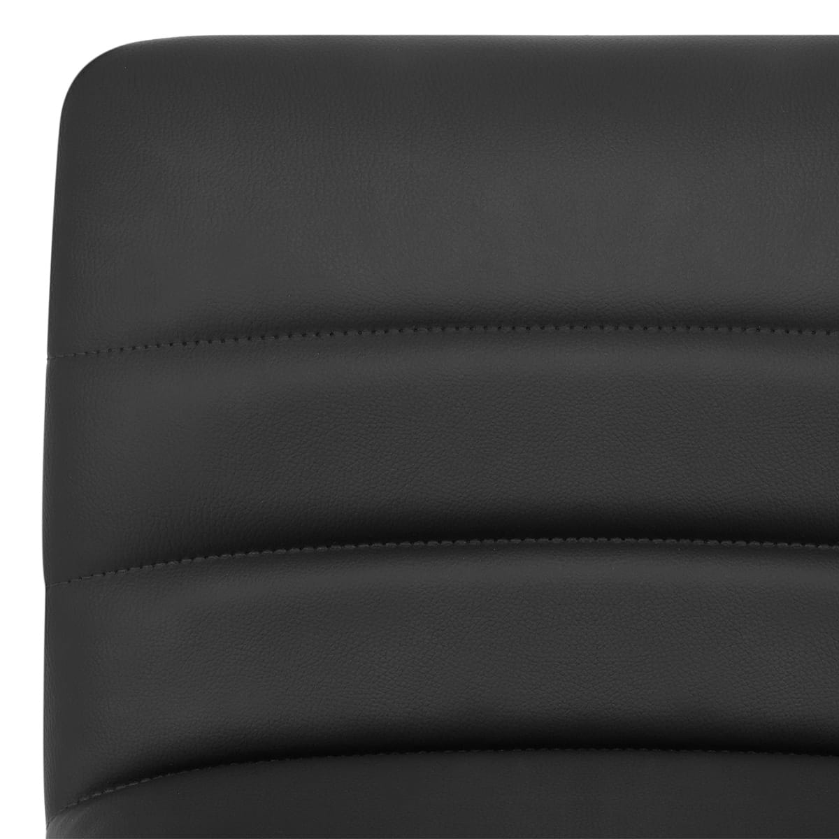 Taburete Polipiel Cromo - Lineal Negro