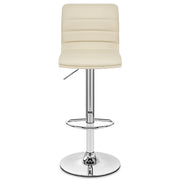 Taburete Polipiel Cromo - Lineal Crema