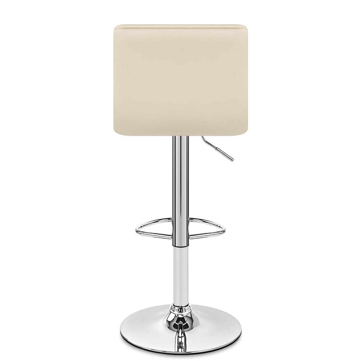 Taburete Polipiel Cromo - Lineal Crema