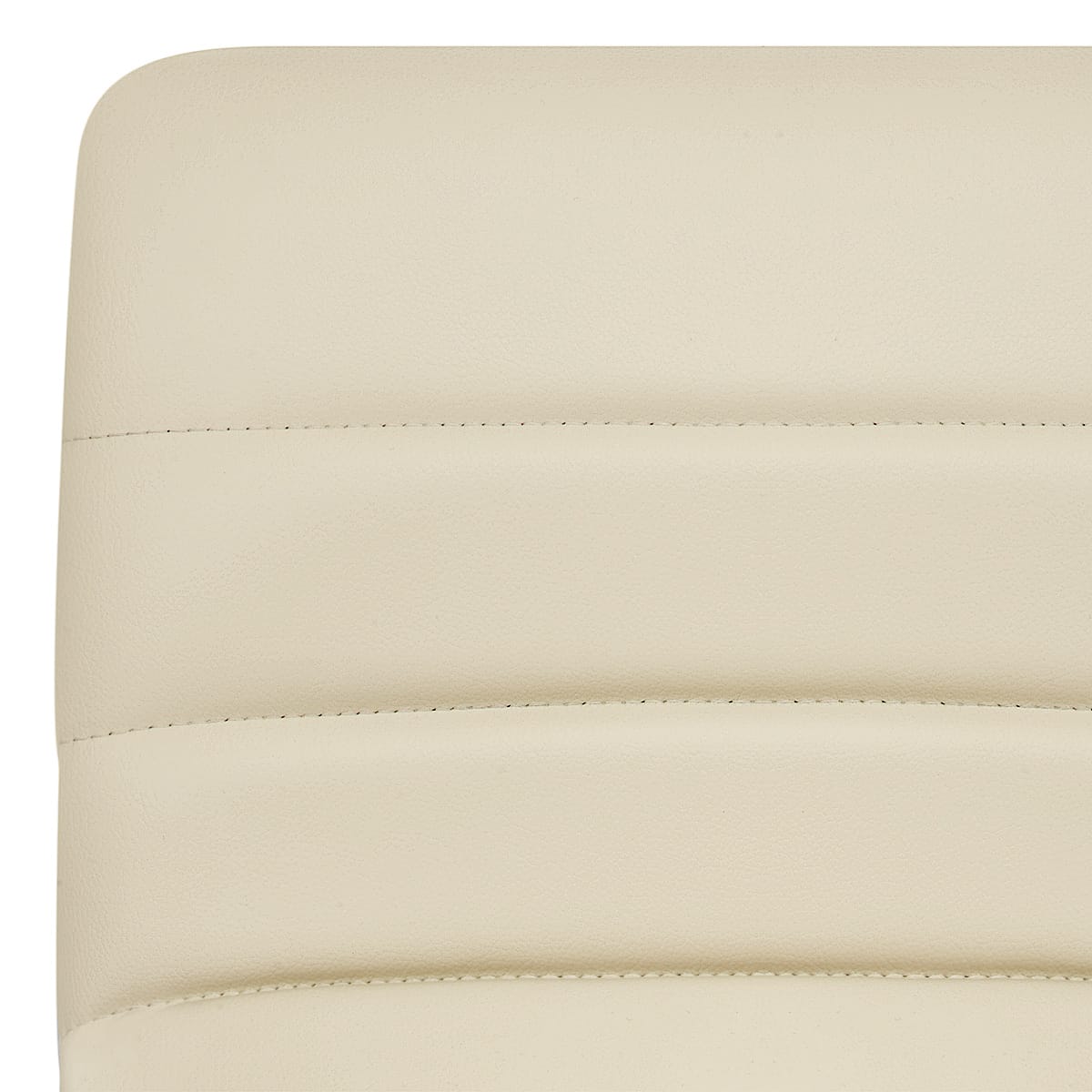 Taburete Polipiel Cromo - Lineal Crema