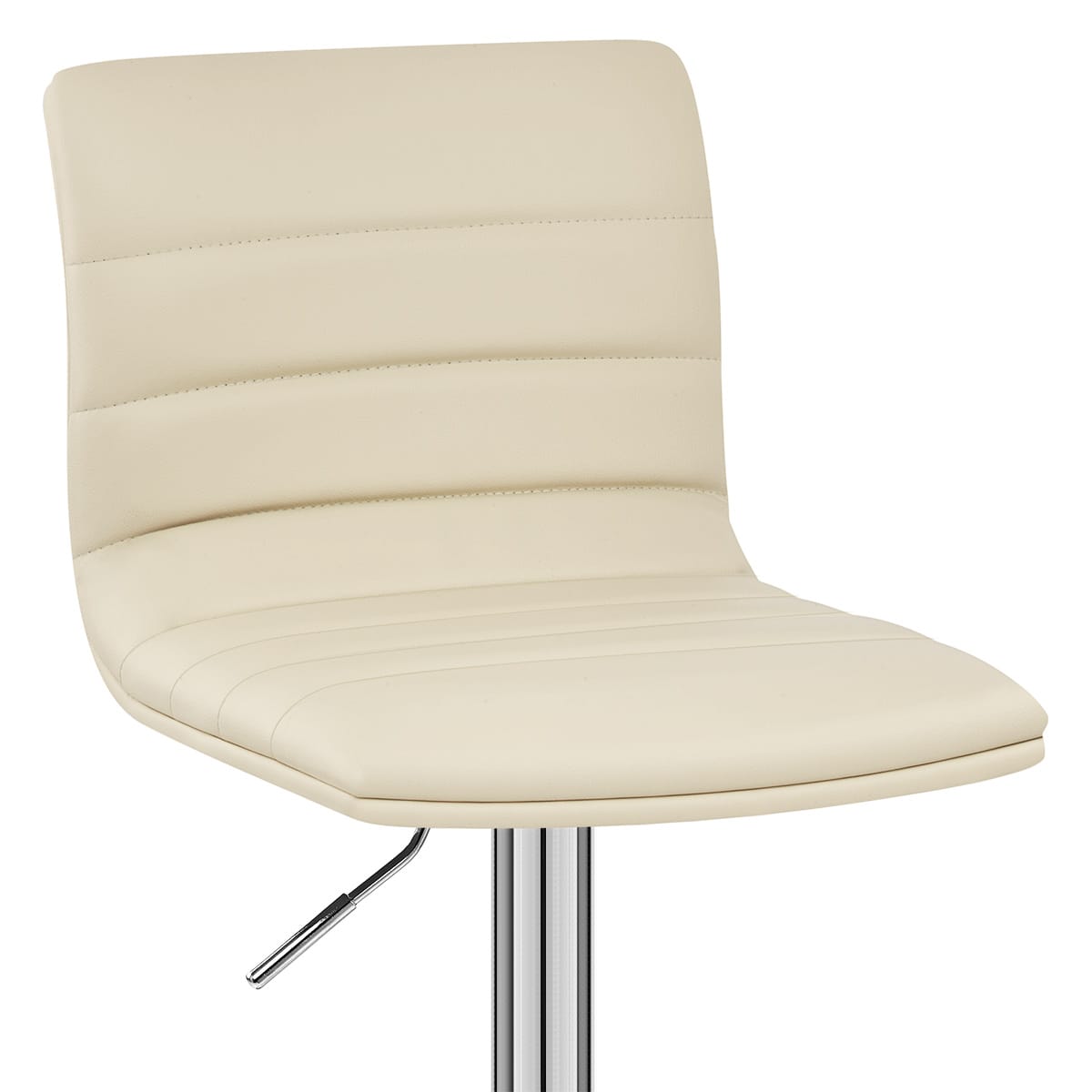 Taburete Polipiel Cromo - Lineal Crema