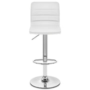 Taburete Polipiel Cromo - Lineal Blanco