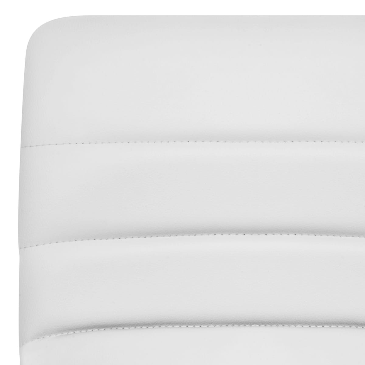 Taburete Polipiel Cromo - Lineal Blanco