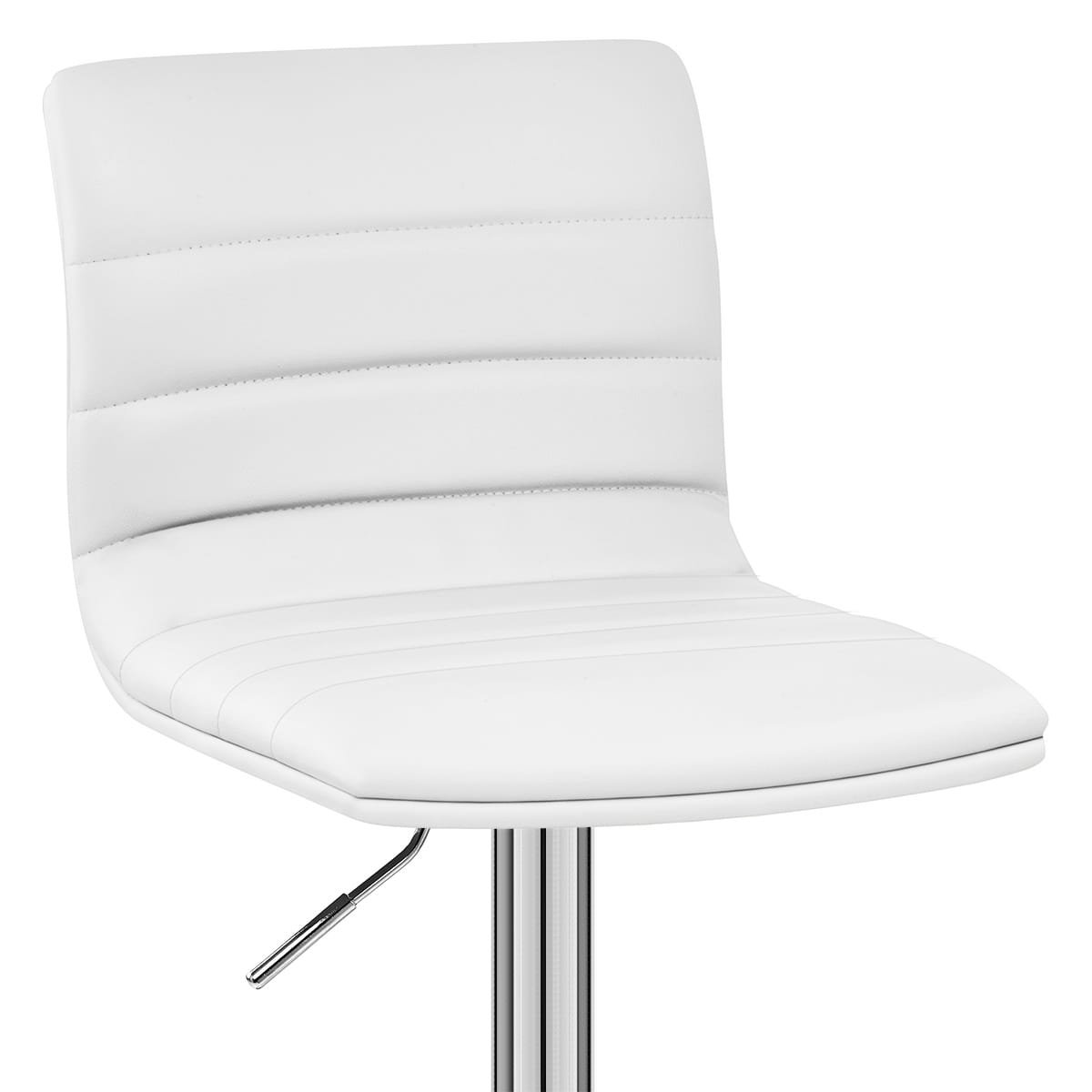 Taburete Polipiel Cromo - Lineal Blanco