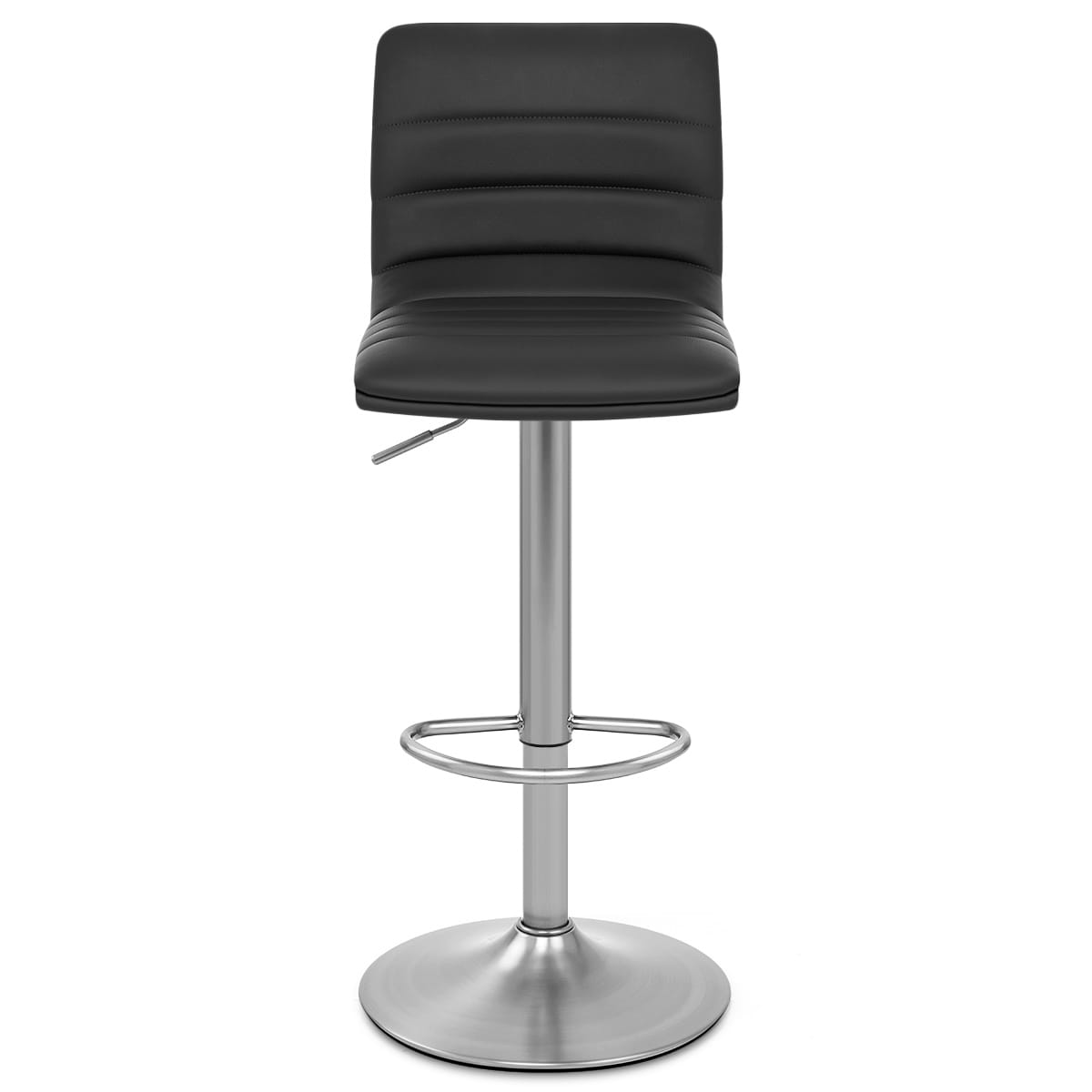 Taburete Polipiel Satinado - Lineal Negro