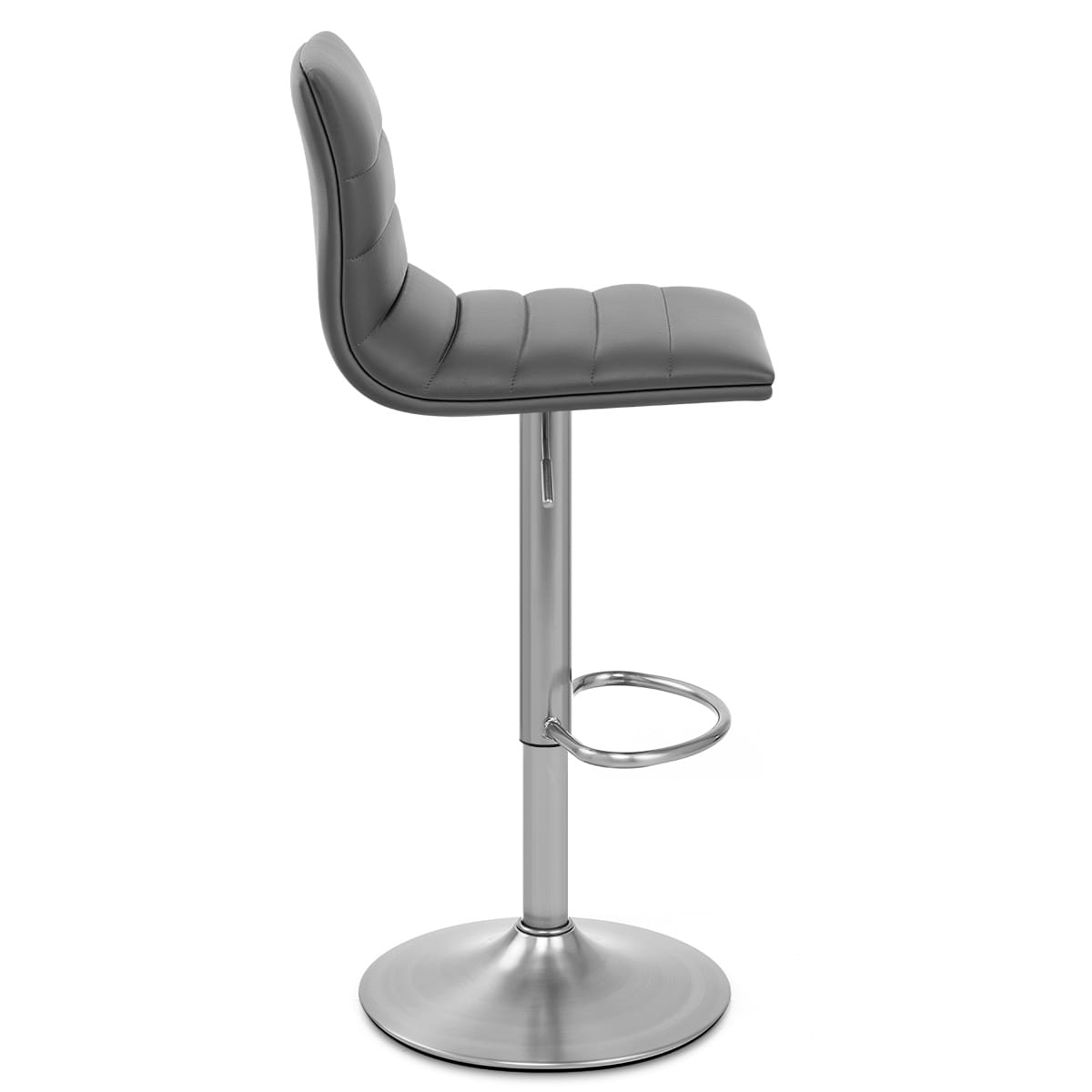 Taburete Polipiel Satinado - Lineal Gris