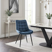 Silla Comedor Terciopelo - Lisbon Azul