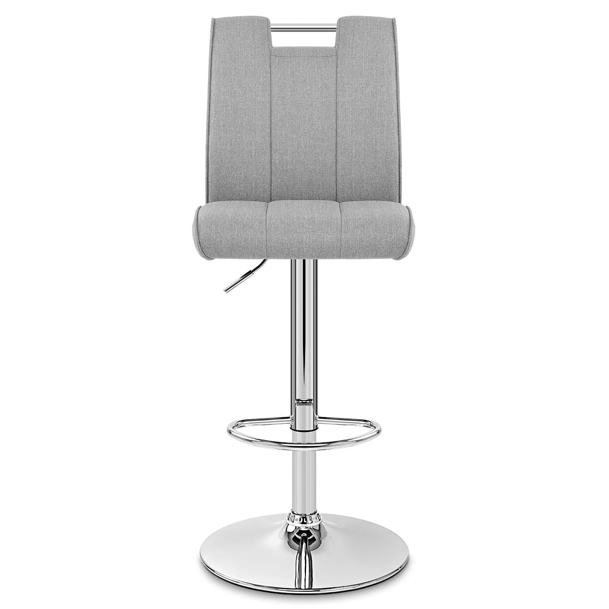 Taburete Tela Cromo - Loco Gris