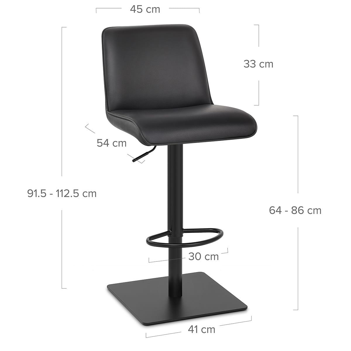 Taburete Polipiel - Lola Negro