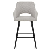 Taburete Tela Metal - Lopez Gris