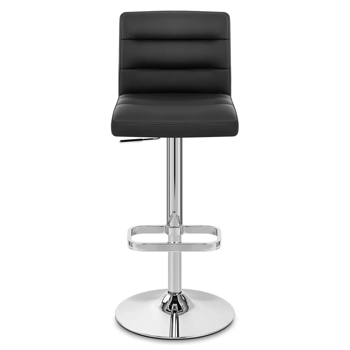Taburete Polipiel Cromo - Lush Negro