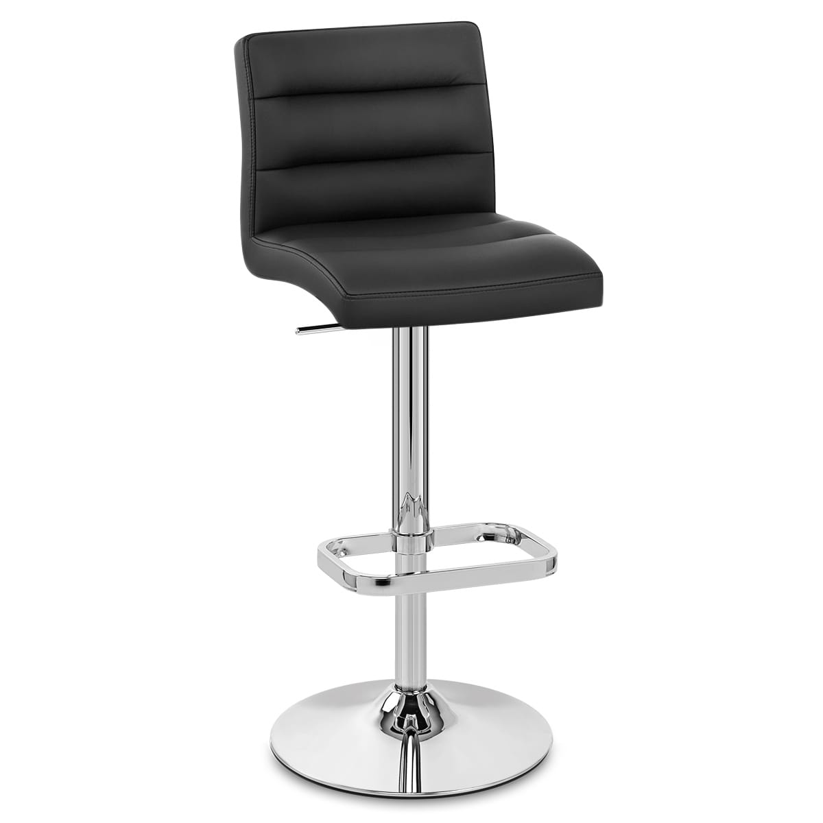 Taburete Polipiel Cromo - Lush Negro