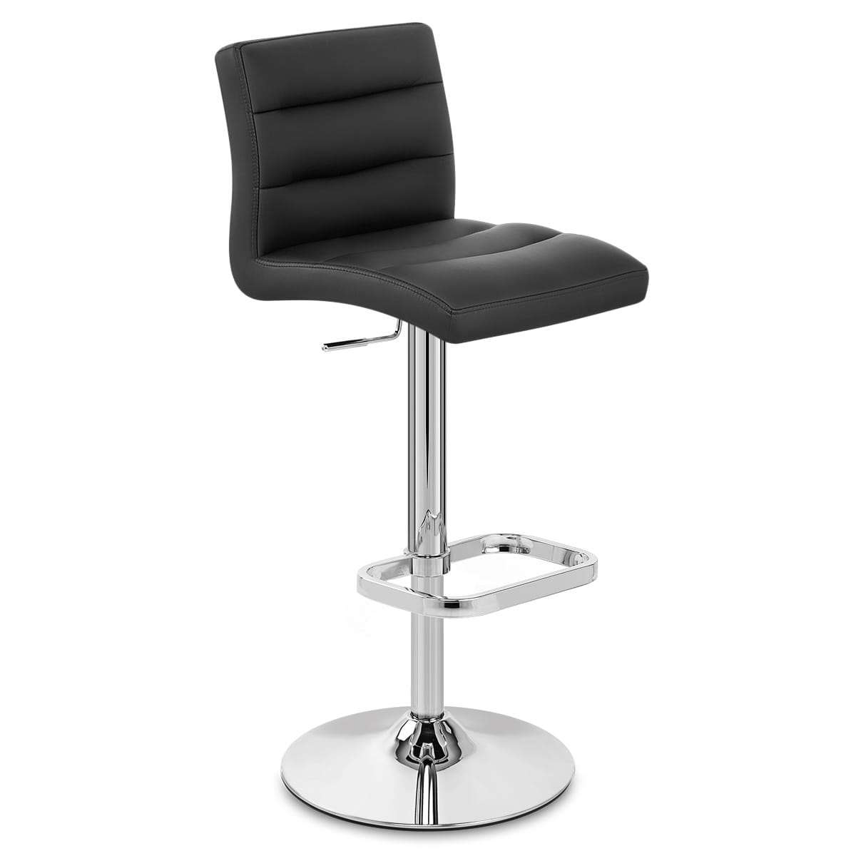 Taburete Polipiel Cromo - Lush Negro