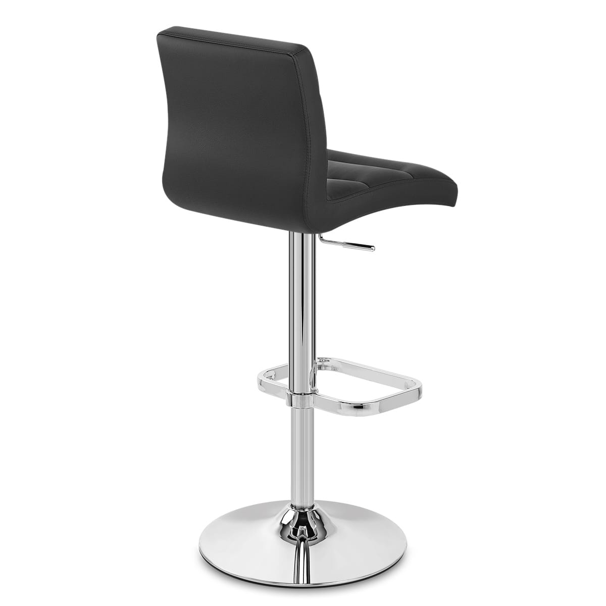 Taburete Polipiel Cromo - Lush Negro
