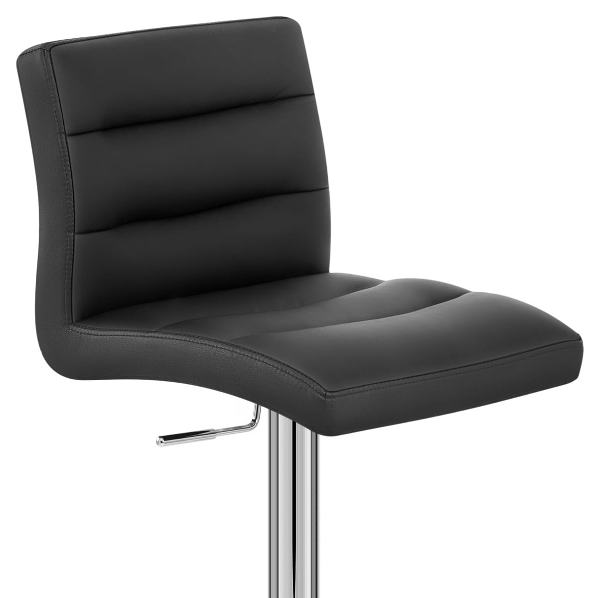 Taburete Polipiel Cromo - Lush Negro