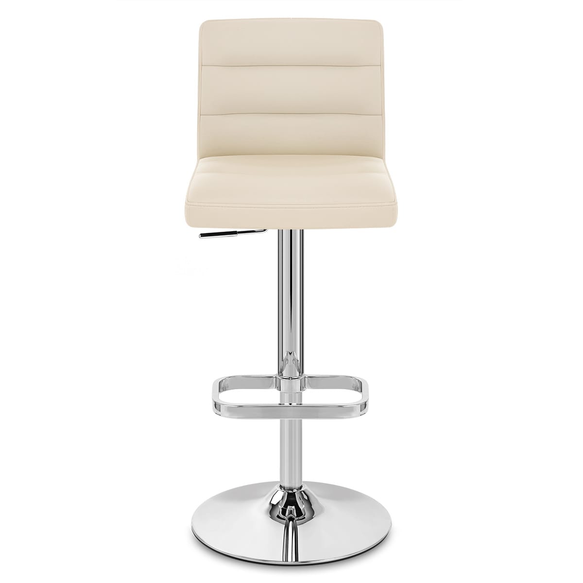 Taburete Polipiel Cromo - Lush Crema