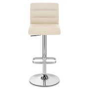 Taburete Polipiel Cromo - Lush Crema
