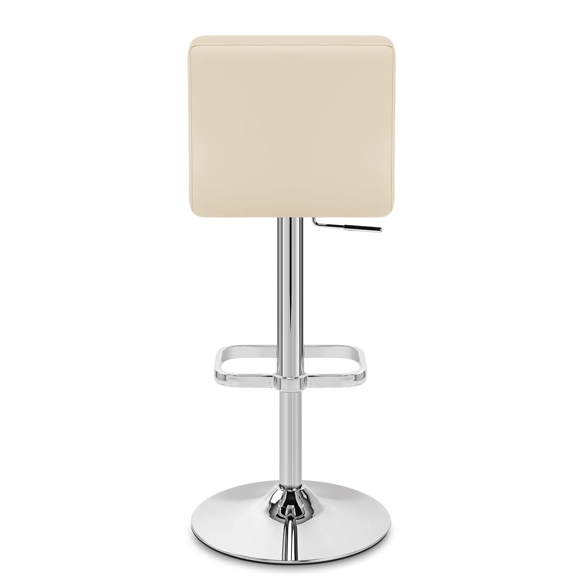 Taburete Polipiel Cromo - Lush Crema