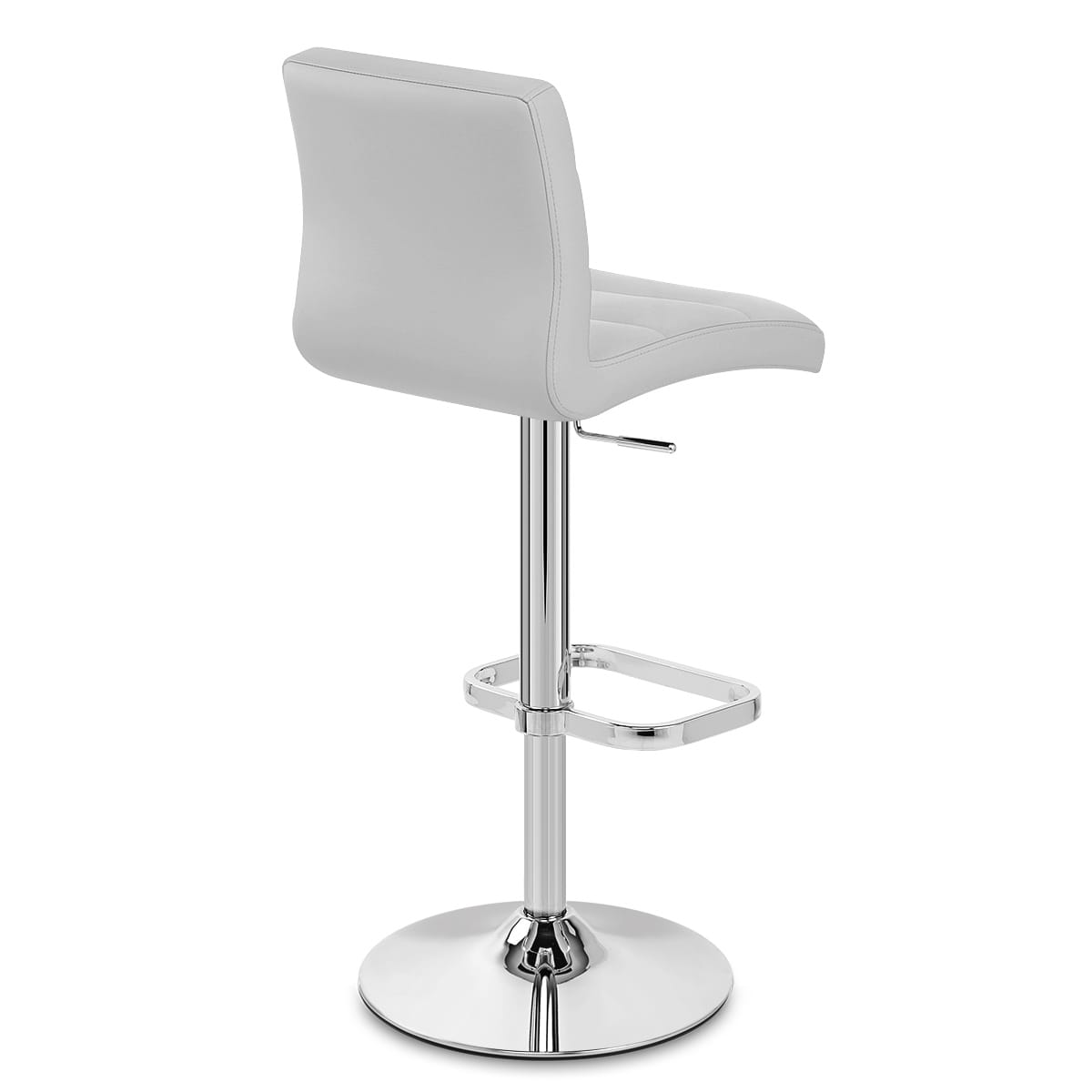 Taburete Polipiel Cromo - Lush Gris