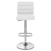 Taburete Polipiel Cromo - Lush Blanco