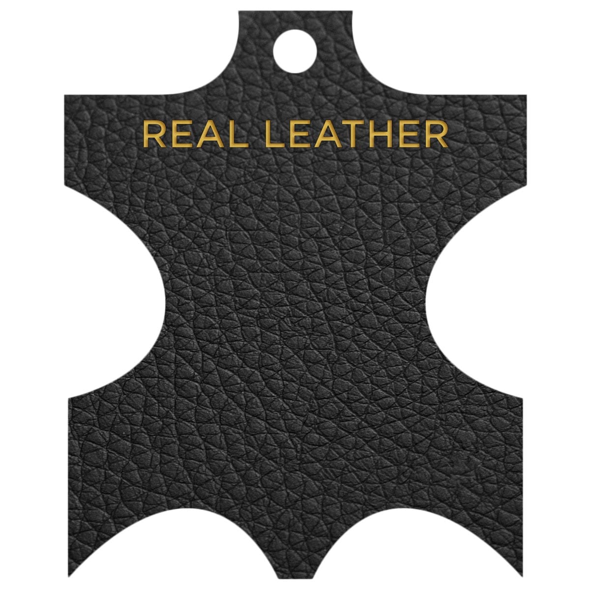 Taburete Cuero Auténtico Satinado - Lush Negro