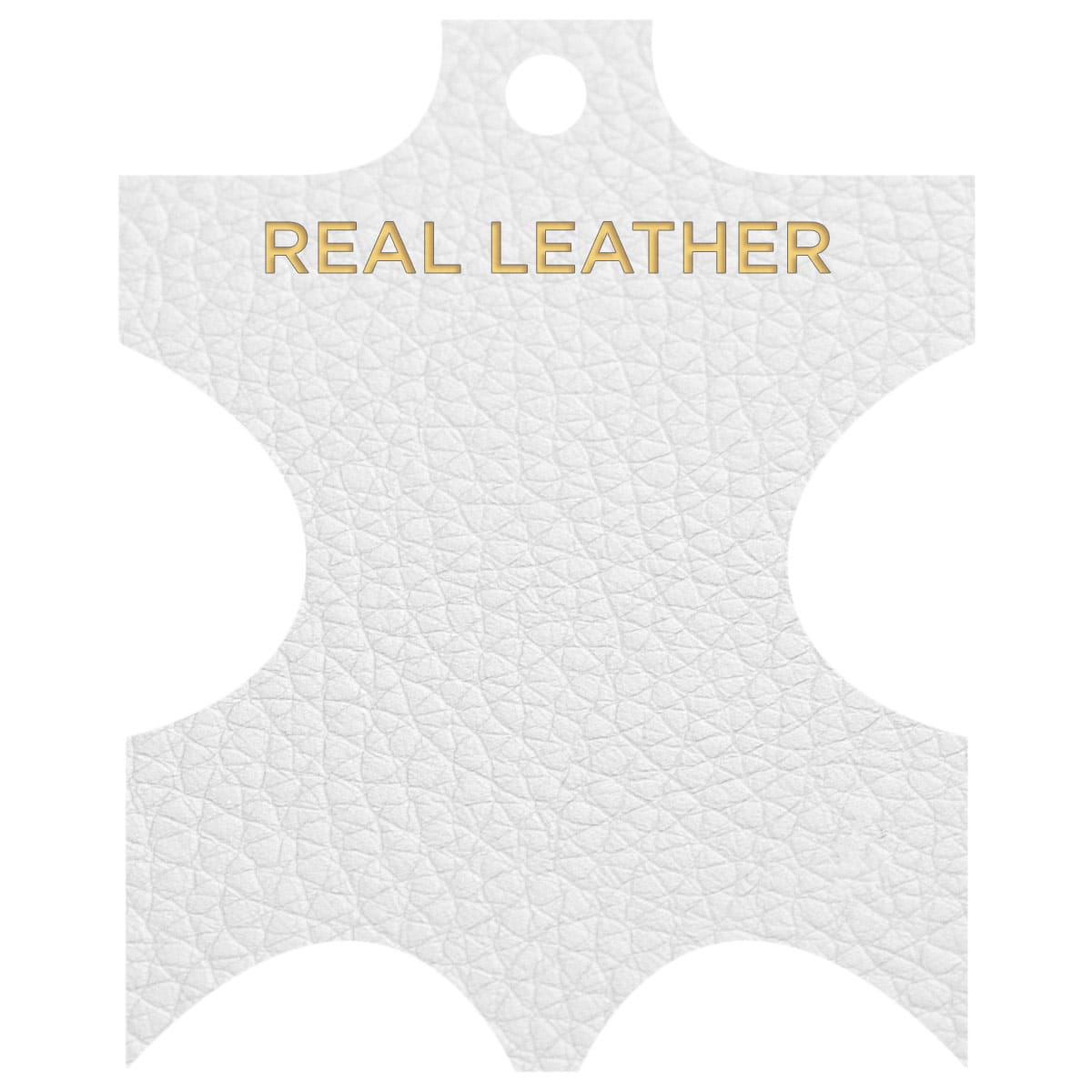 Taburete Cuero Auténtico Satinado - Lush Blanco