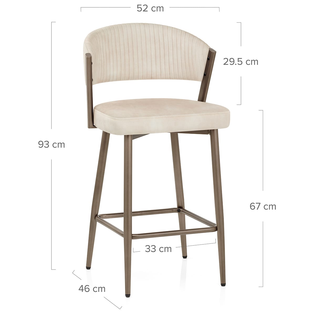 Taburete Velluto - Lusso Crema