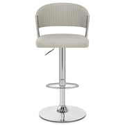 Taburete Cuero Auténtico - Lusso Gris