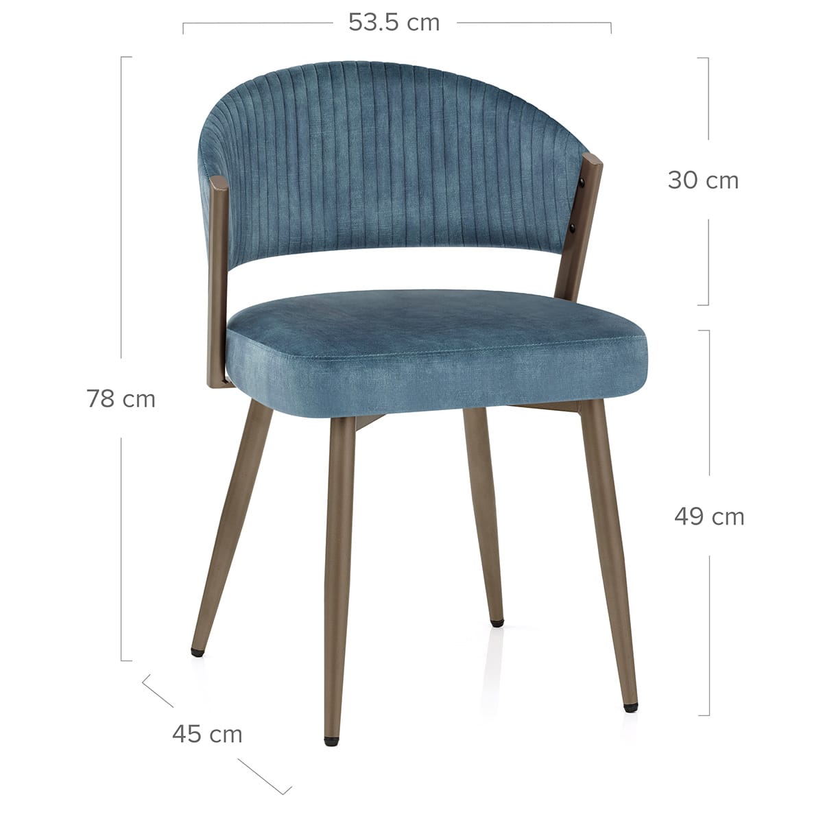 Silla Terciopelo - Lusso Azul