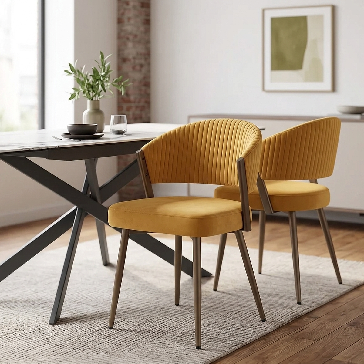 Silla Terciopelo - Lusso Amarillo