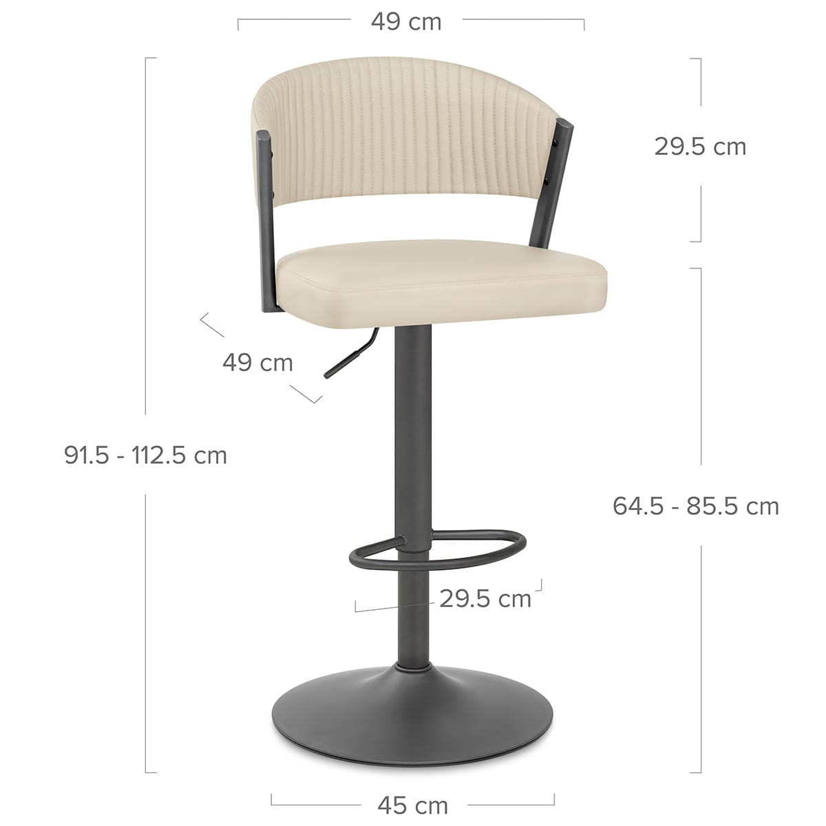 Taburete Polipiel - Lusso Crema