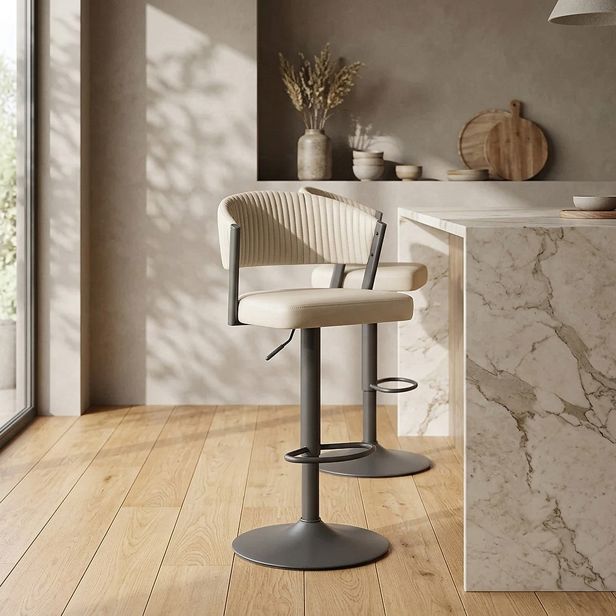 Taburete Polipiel - Lusso Crema