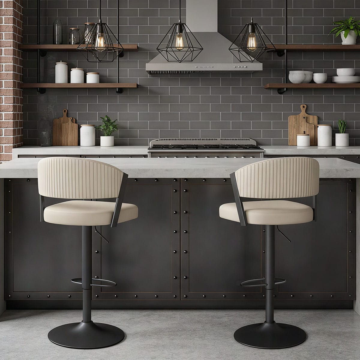 Taburete Polipiel - Lusso Crema