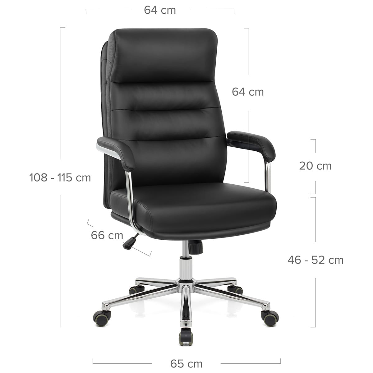 Silla Oficina Polipiel - Lyon Negro