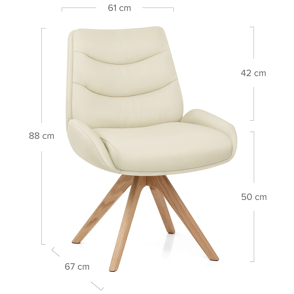 Silla Cuero Auténtico - Madrid Crema