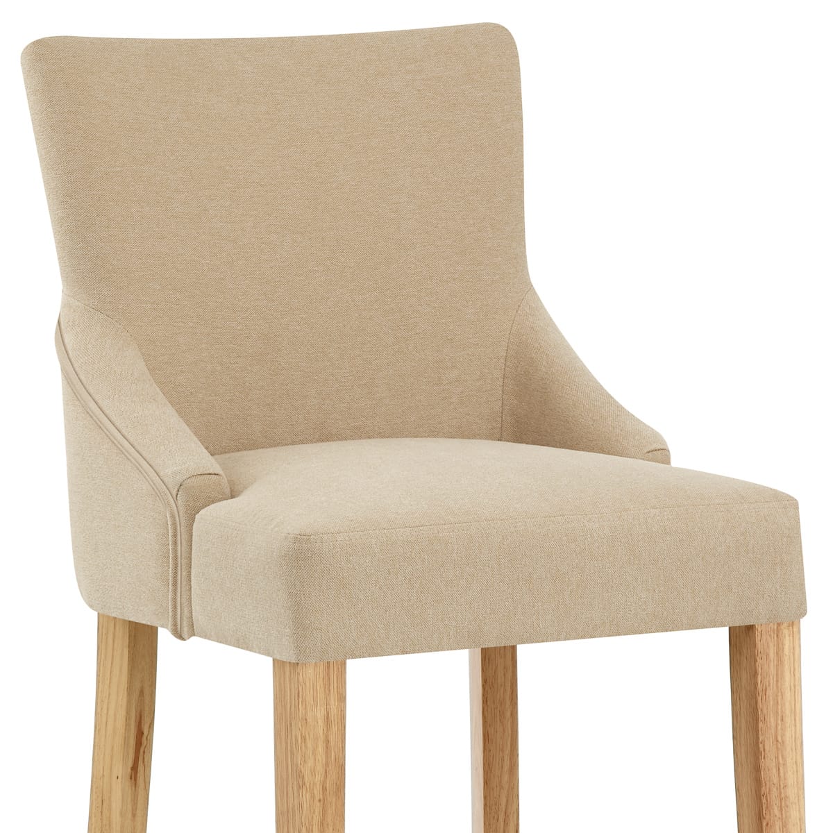 Taburete Tela Madera - Magna Crema