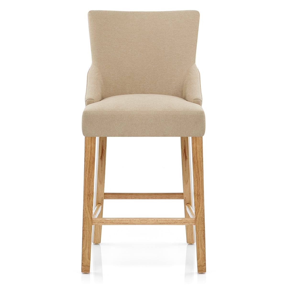Taburete Tela Madera - Magna Crema