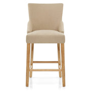 Taburete Tela Madera - Magna Crema