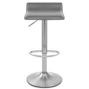 Taburete Polipiel Satinado - Marte Gris