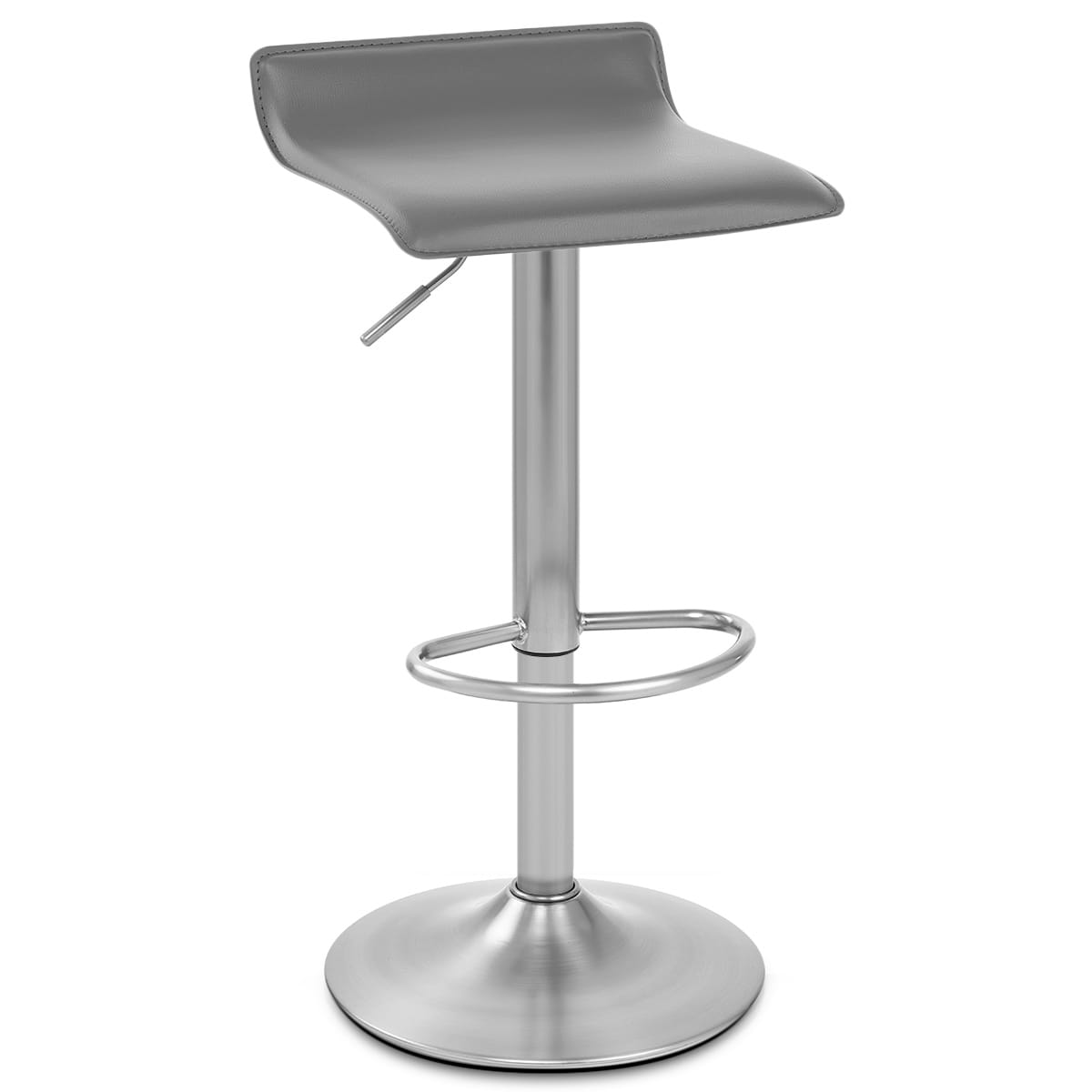 Taburete Polipiel Satinado - Marte Gris