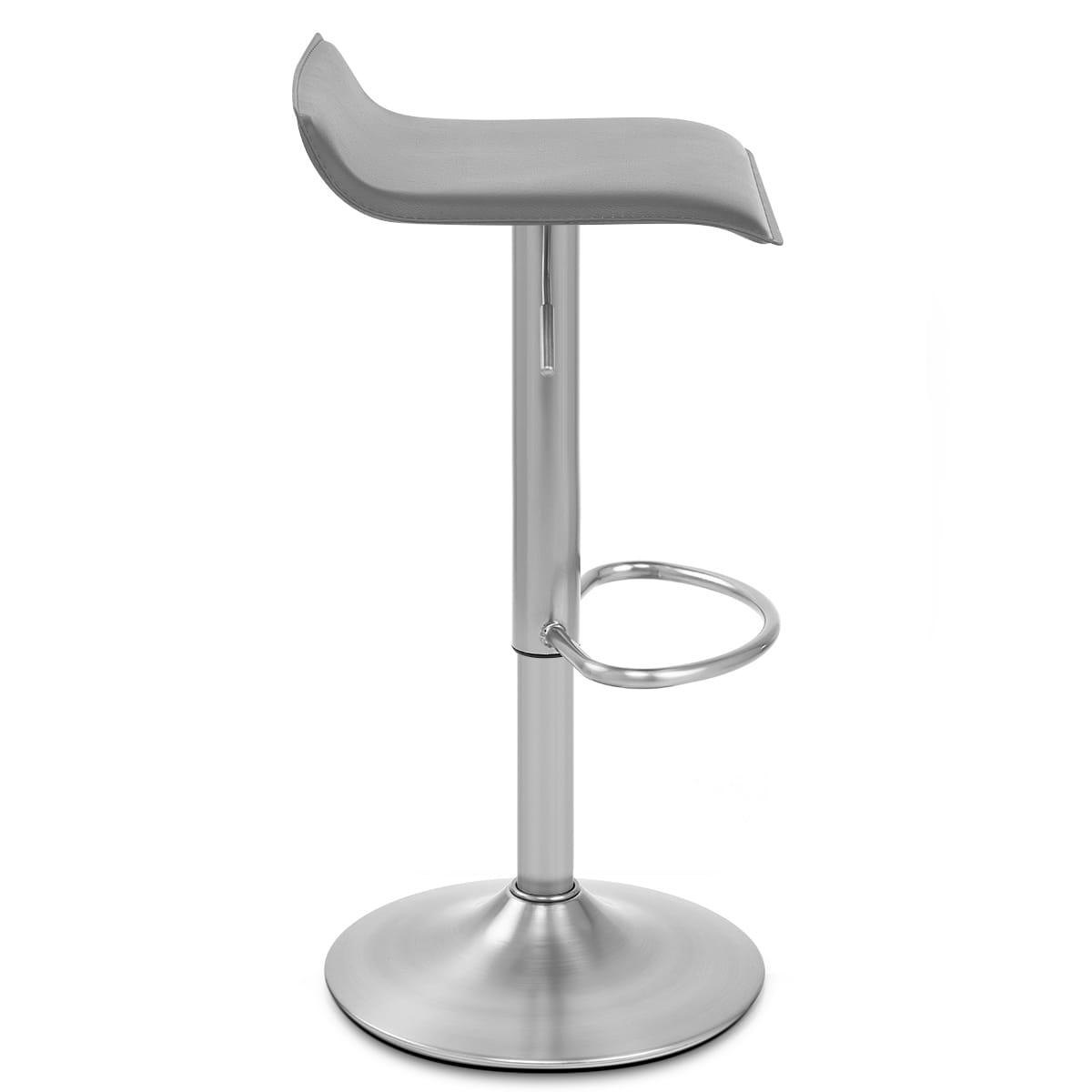 Taburete Polipiel Satinado - Marte Gris