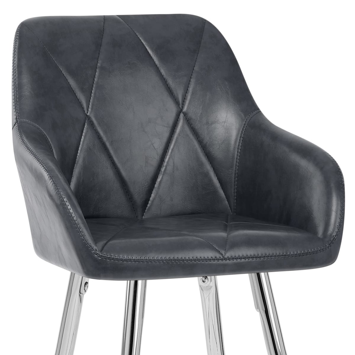 Taburete Polipiel Sintética Anticada - Mason Azul Oscuro