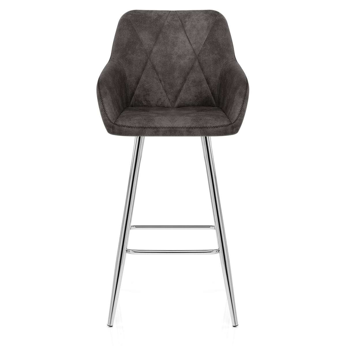 Taburete Ante Cromo - Mason Gris Oscuro