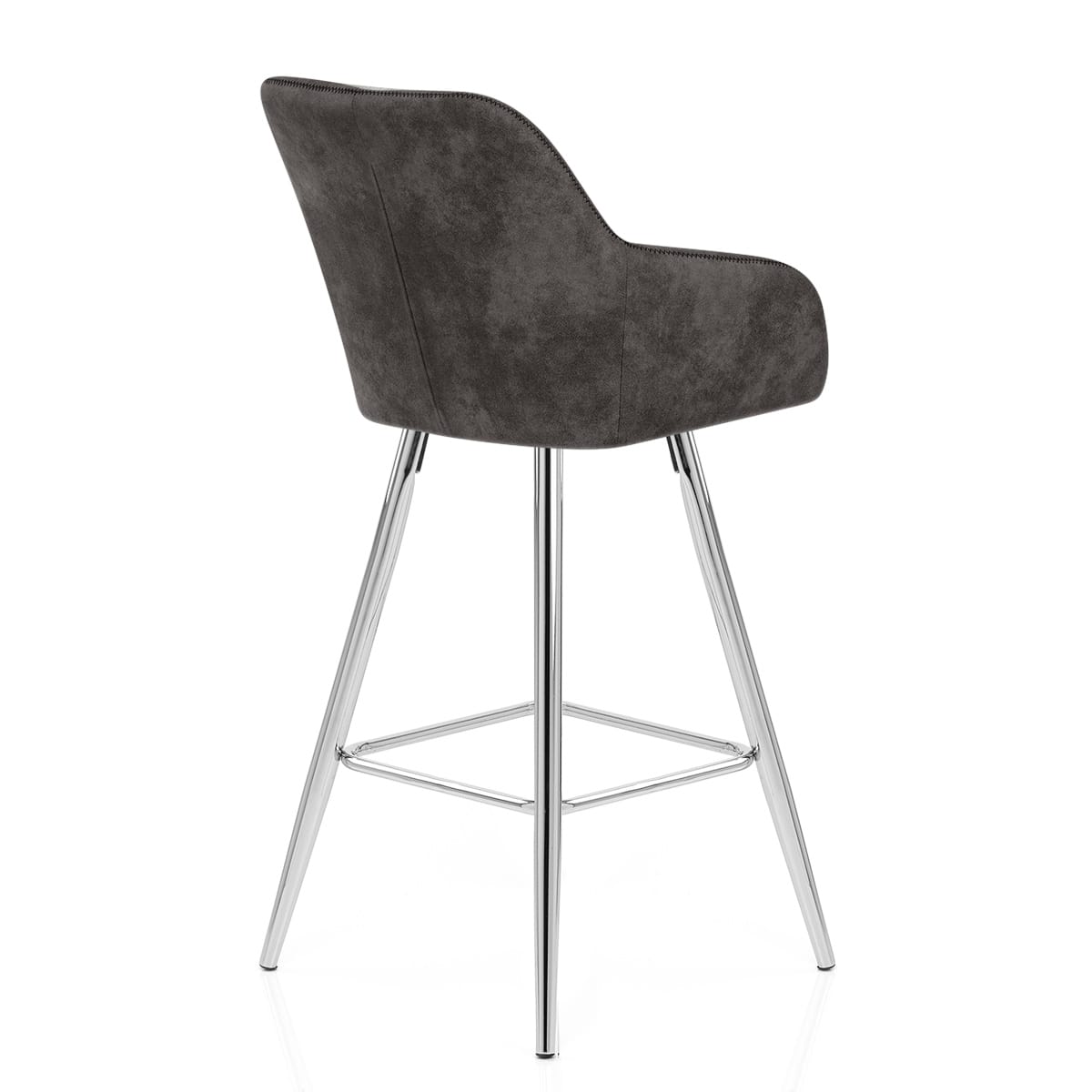 Taburete Ante Cromo - Mason Gris Oscuro