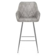 Taburete Ante Cromo - Mason Gris